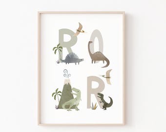 dinosaur nursery decor, dinosaur wall decor, dinosaur nursery print, dinosaur art print, dinosaur art kids, dinosaur wall art