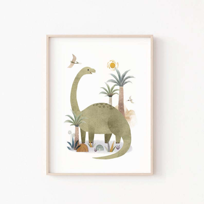 dinosaur nursery decor, dinosaur art print, dinosaur art boys, dinosaur art kids, dinosaur wall art, dinosaur art kids image 7