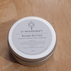 Cutting board conditioner, 4 oz, food safe mineral oil & organic beeswax to help preserve the quality of cutting boards