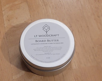 Cutting board conditioner, 4 oz, food safe mineral oil & organic beeswax to help preserve the quality of cutting boards