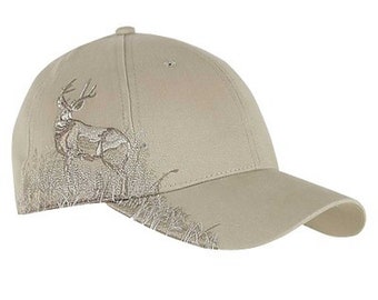 DRI-DUCK HEADWEAR Mule Deer Cap - D3282 with laser engraved patch added to the front