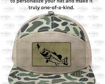 Camo Fishing Hat: Bass Patch, Mossy Oak, Realtree