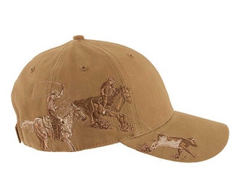 DRI-DUCK HEADWEAR Team Roper Cap - D3263 Wheat with laser engraved patch added to the front