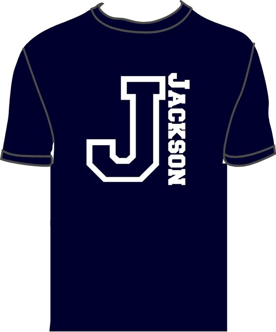 Items similar to Boys Personalized Shirt with Initial and Name on Etsy