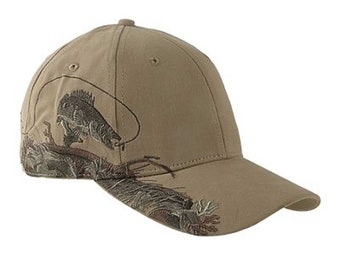 DRI-DUCK HEADWEAR Walleye Cap - D3269 with laser engraved patch added to the front