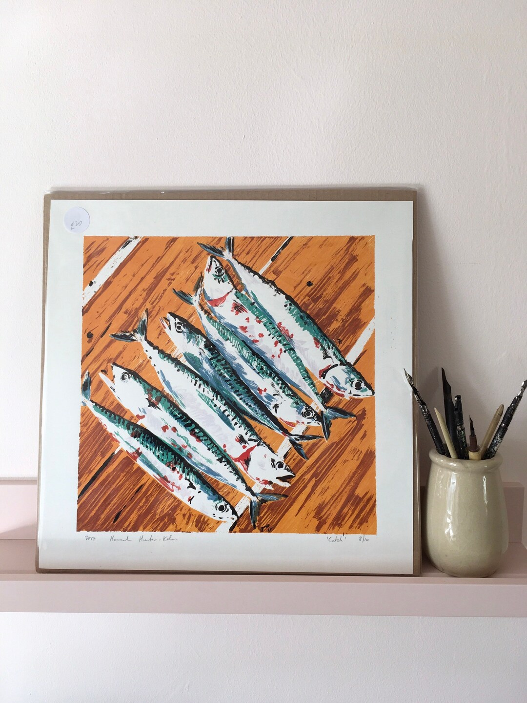 Metallic Inks Fish Screenprint, Limited Edition Art - Etsy