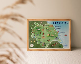 Mapa ilustrado de Yorkshire