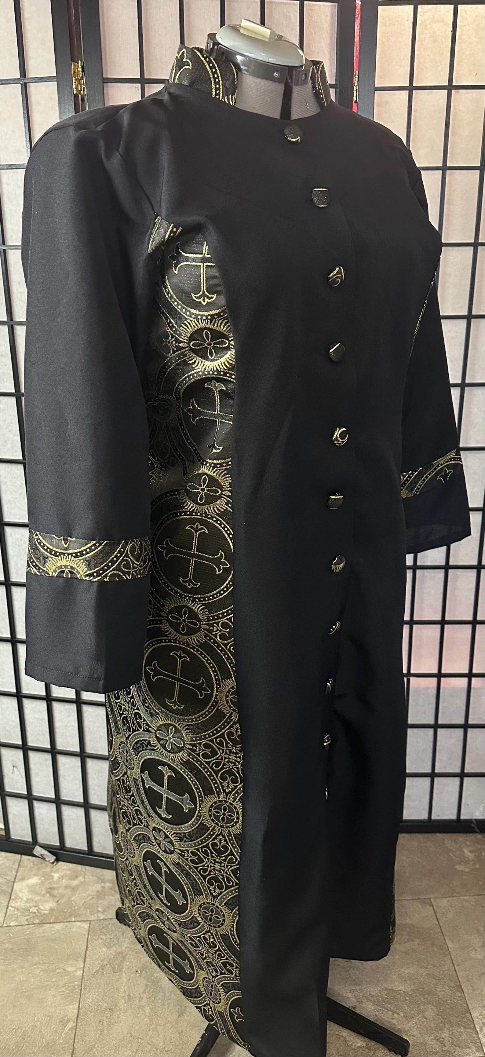 Godgale Robe Black and Gold Liturgical Robe - Etsy