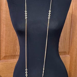 Vintage Gold Monet, Opera Length Necklace, Gift Box