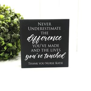 Personalized Doctor Nurse Retirement Gift: Engraved Wood Block Sign