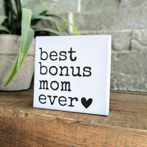 Panneau Meilleure maman de tous les temps en prime avec coeur, joli cadeau de fête des mères, panneau en bois de maman, petit panneau en bois pour mère, belle-mère, meilleure maman, meilleure grand-mère