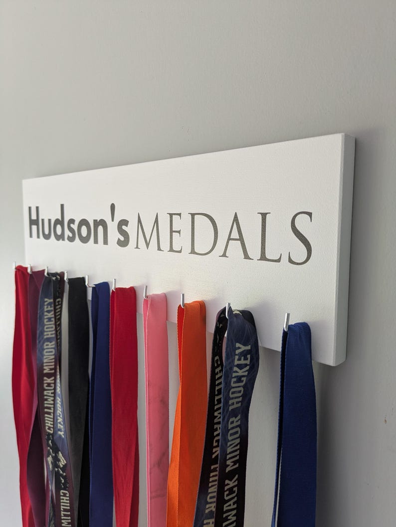 Blue Ribbons Hanging Custom Medal Display Rack: Personalized Sports Award Hanger - Etsy Canada