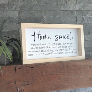 Custom Wood Framed Sign: Personalized Quote, Song Lyrics, Wall Art image 11
