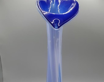 コバルトブルー ソメルソ アートガラス花瓶 ミッドセンチュリー
