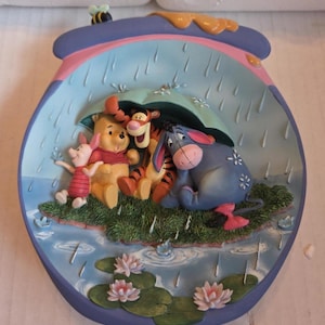 Plato pequeño de Winnie the Pooh de Bradford Exchange, certificado de autenticidad, tarro de miel A3610