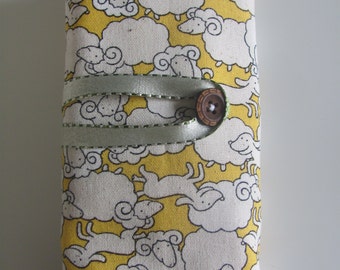 Bolsa para ganchos ovejas amarillo y gris