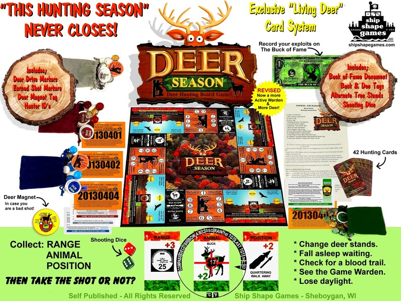 DEER SEASON board game is a new Deer Hunting Game that captures the essence of an actual hunt. image 2