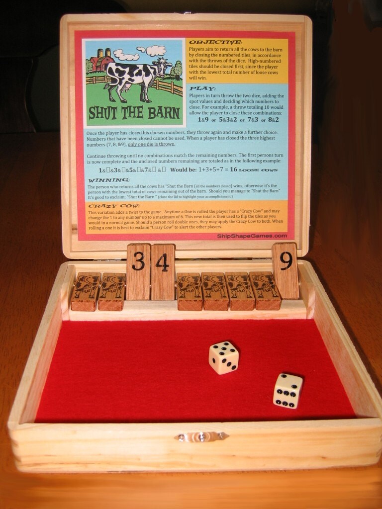 Shut The Box With A Farm Theme Extra Fun For Kids Adults