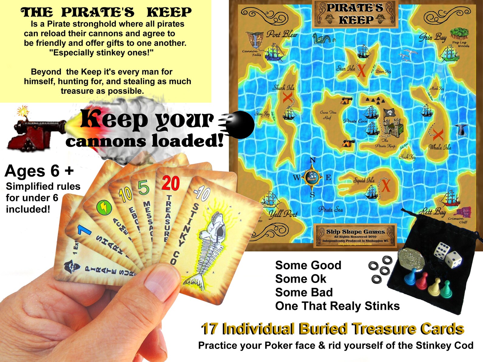 Pirates Keep Board Game Kids Will Love The Stinky Cod In Etsy