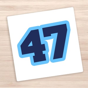 Helmet Decal Stickers, helmet number decals for Baseball- Softball - Field Hockey - Lacrosse
