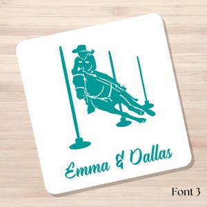 Pole Bending Vinyl Decal Sticker for Cowgirls For Trailers and Truck Windows, Rodeo Horse Sticker, Horse Labels for Competitive Racing