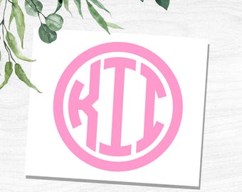 Monogram Decal Sticker, Custom Water Bottle Decal Gift for Mom Grad, Tumbler Decals, Back to School Stickers, Graduation Decals for her