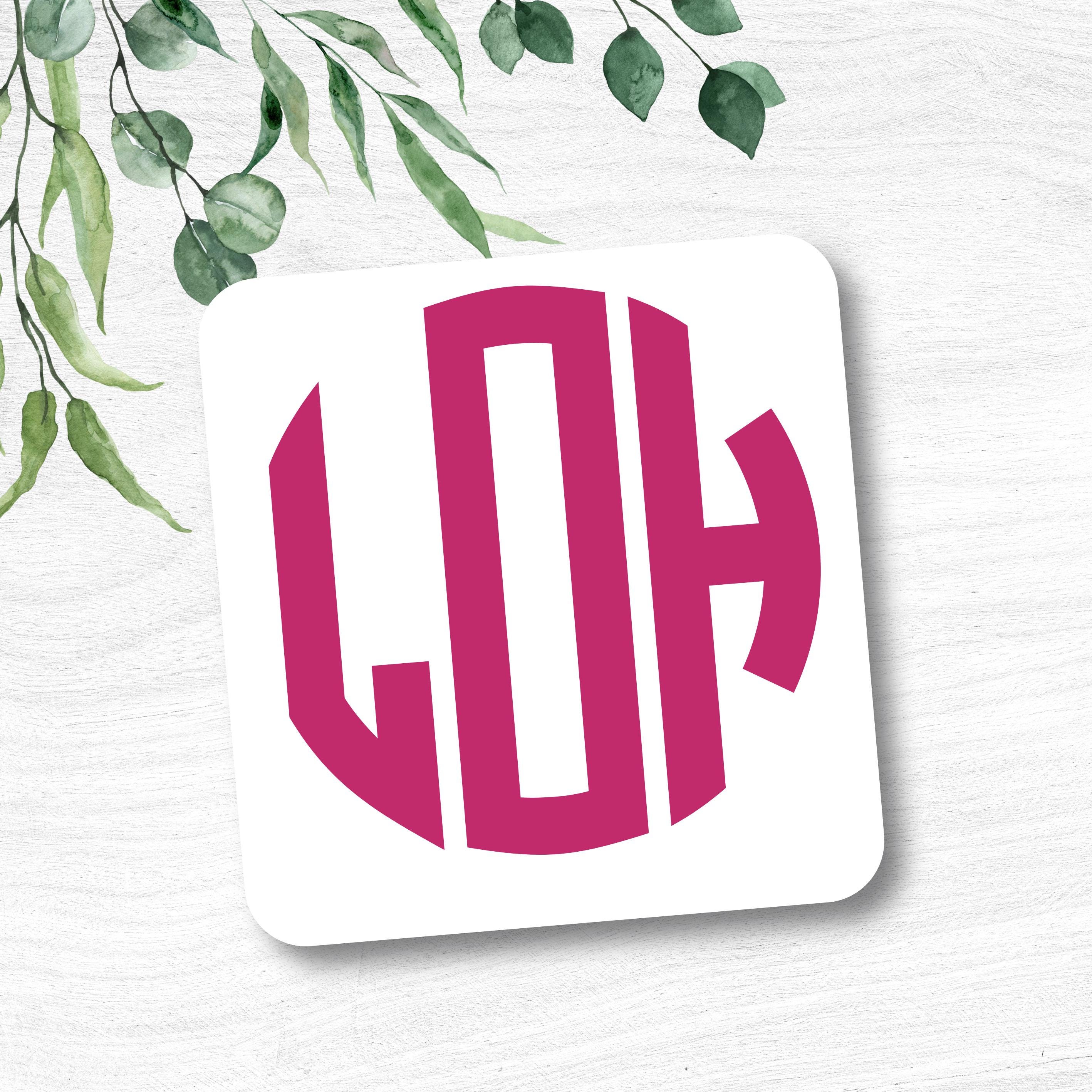 Personalized Initial Monogram Decal Stickers for Students or Working ...