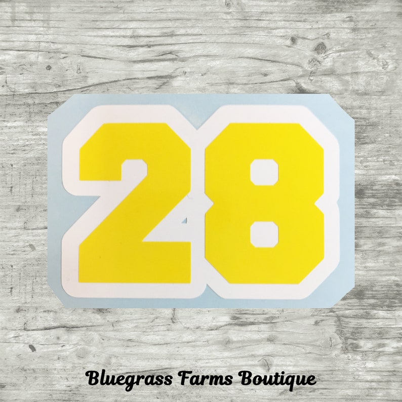 Helmet Decal Stickers Helmet Number Decals for Baseball Etsy