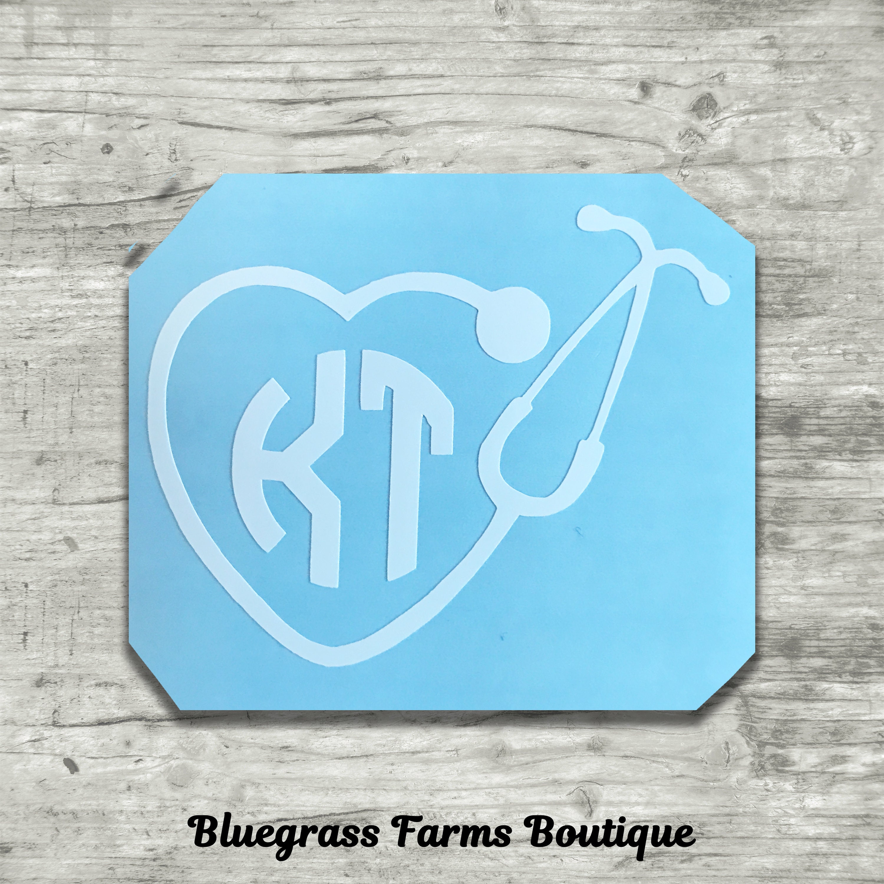 nurse monogram decal stickers nurses week gifts personalize etsy