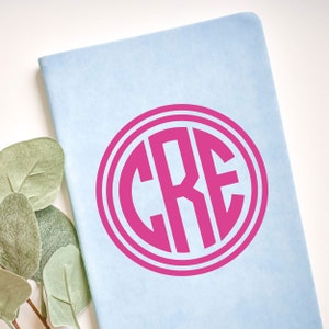 Monogram Decal Vinyl Stickers, Initial Vinyl Decal, Personalized Labels