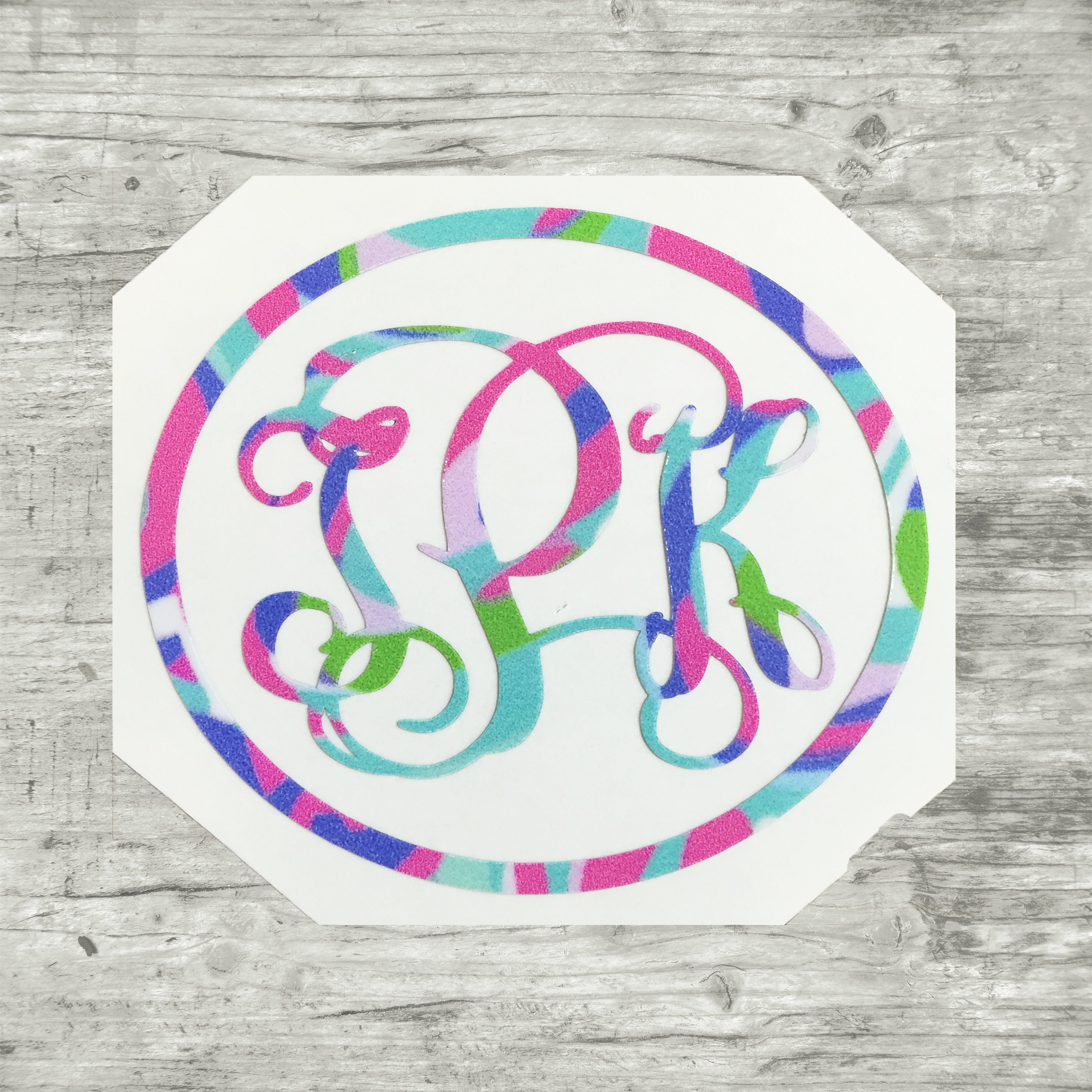 Preppy Stickers Lilly Monogrammed Secal Lilly Decals Vinyl | Etsy