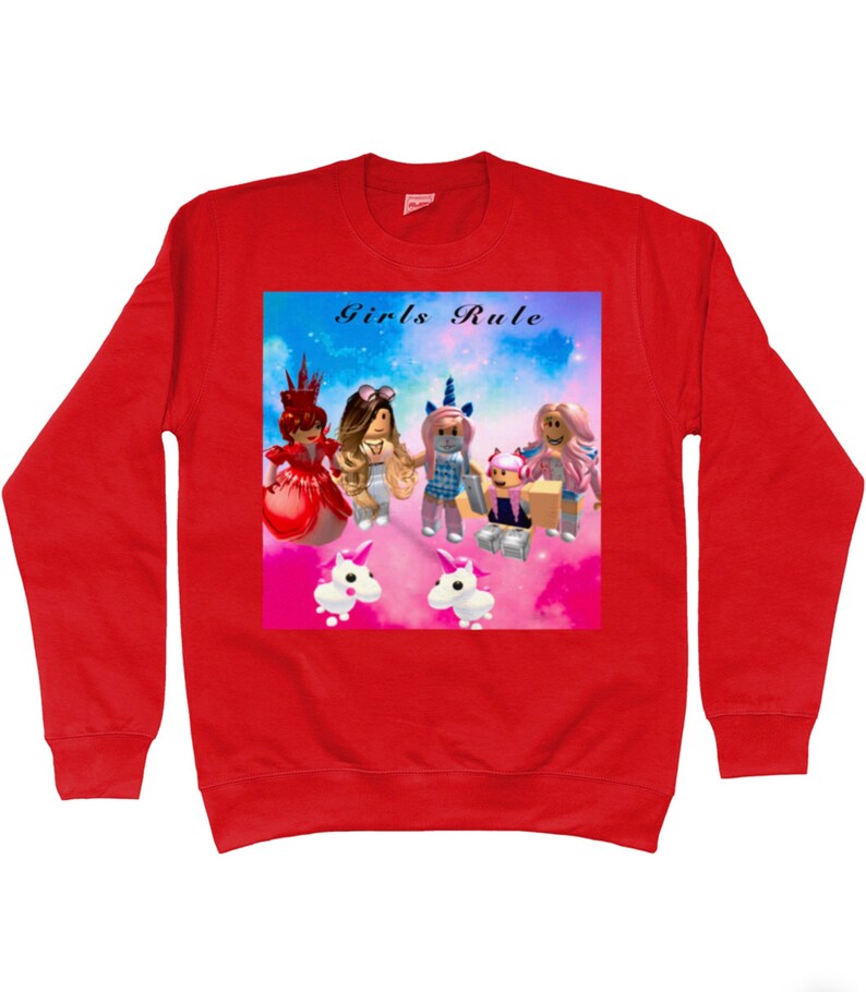Roblox Sweatshirt Roblox Hoodie Girls Jumper Adopt Me Gift Etsy