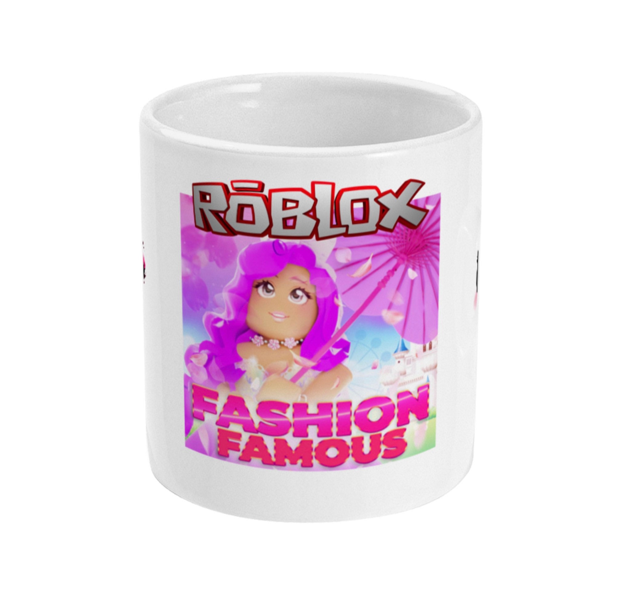 Roblox Fashion Famous Cup 11oz Mug Birthday Gift Girls Roblox Etsy - makeup codes fashion famous roblox