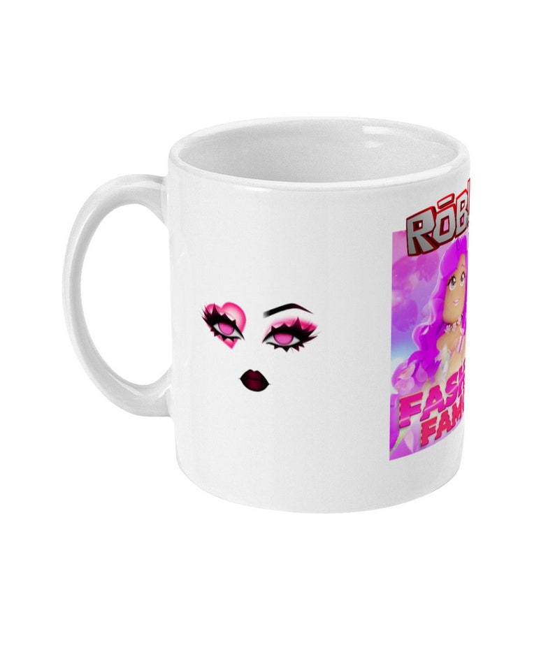 Roblox Fashion Famous Cup 11oz Mug Birthday Gift Girls Roblox Etsy - makeup codes fashion famous roblox