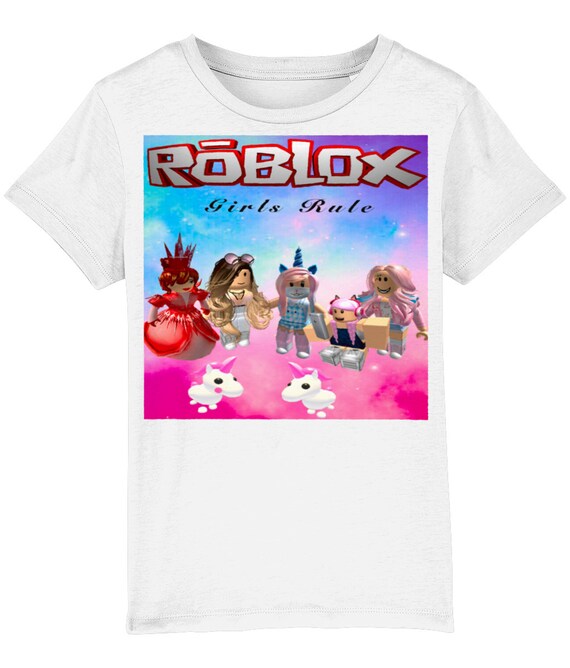 Roblox T Shirt Girls Rule Adopt Me Fashion Famous Roblox Girls Etsy - kids roblox t shirt boys girls tee roblox t shirt top gamer etsy