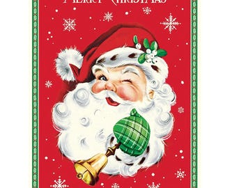 Cavallini & Co. Christmas Santa Poster, Archival Paper, Matte Print, 5 Pack