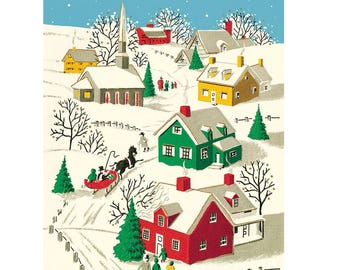 Cavallini & Co. Peace on Earth Poster, Archival Paper, Matte Print, 5 Pack
