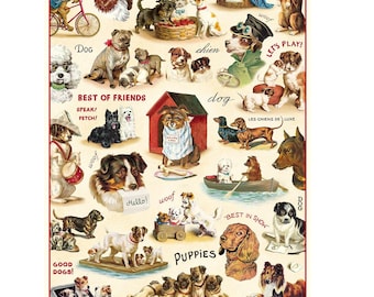 Cavallini & Co. Vintage Cats Poster, Archival Paper, Matte Print, 5 Pack