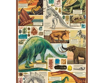 Cavallini & Co. Dinosaurs Poster, Archival Paper, Matte Print, 5 Pack