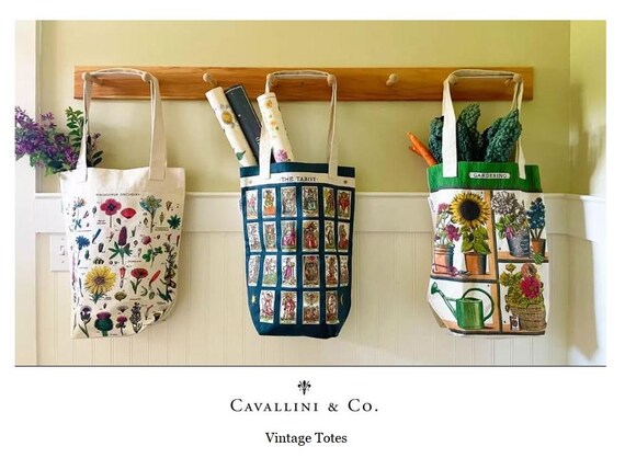 【花柄オシャレ◆】CAVALLINI & CO. キャンバス トートバッグ Cavallini & Co. Flower Garden Vintage Style Canvas Shoulder