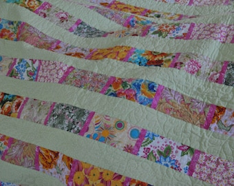 Pink and Green Garden Path Quilt