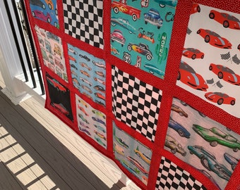 Cars automobiles transportation quilt