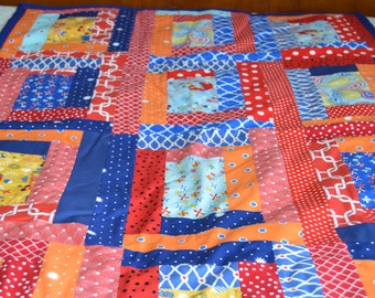 Red, White and Blue Bar B Que Quilt