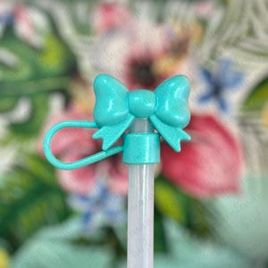 Coquette Straw Topper | Stanley Straw Topper | Turquoise Opal | Bow Straw Topper | 3D Straw Topper | Stanley Straw Bow | Stanley Accessory |