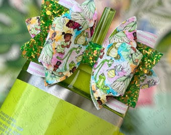Kikkerprinses Stanley Bow | Kikkerglitter stanleystrik | Boog voor Stanley | Stanley bekerstrik | Stanley glitterstrik | Striktopper voor rietje