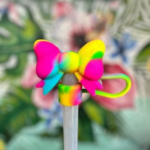 Coquette Stanley Straw Topper | Tie Dye Straw Topper | Stanley Straw Topper  | Bow Straw Topper | 3D Straw Topper | Coquette Straw Topper |