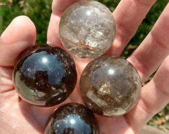 Smokey Quartz Spheres, Smokey Quartz, Quartz Sphere, Crystal Ball, Crystal Orbs