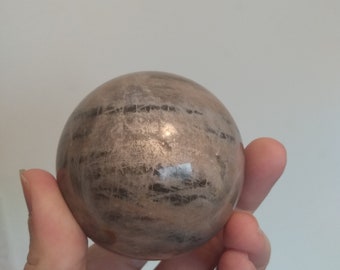 Black Moonstone Sphere, Moonstone, Feminine Empowerment, Feldspar