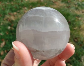 RARE Lavender Yttrium Fluorite Sphere, Lavender Fluorite, Fluorite Sphere, Crystal Ball, Purple Sphere