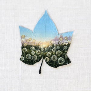 Preserved Leaf Art Print: Nature-Inspired Landscape Artwork